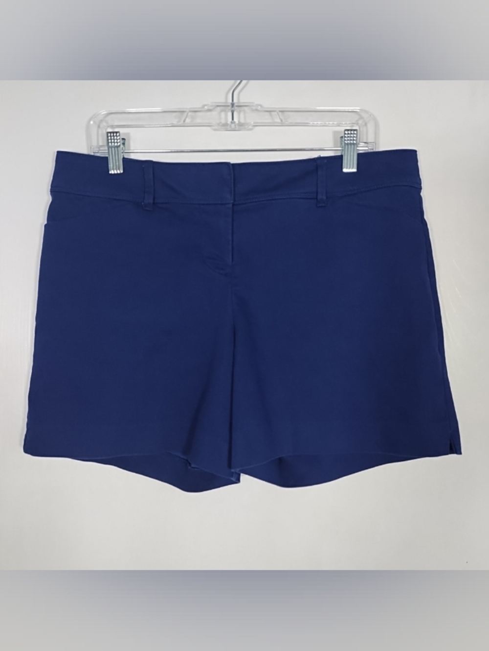 The Limited Shorts Women's 12 Navy Blue Chino Flat Front Stretch 5" Inseam